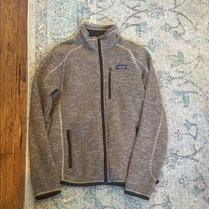 Patagonia Heathered Brown Zip-Up Jacket